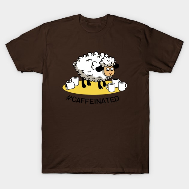 Heavily Caffeinated Sheep T-Shirt by sirwatson
